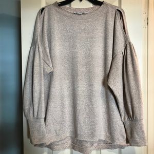 Cold shoulder sweater